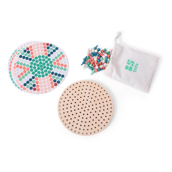 BS Toys Mozaika s dřevěnými kolíčky