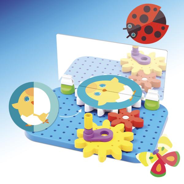 Quercetti Mirrorello – ozubená kolečka se zrcadlem