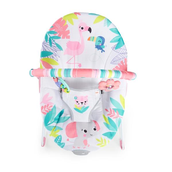 BRIGHT STARTS Lehátko vibrující Flamingo Vibes ™ 0m +, do 9kg (obrázek 3)