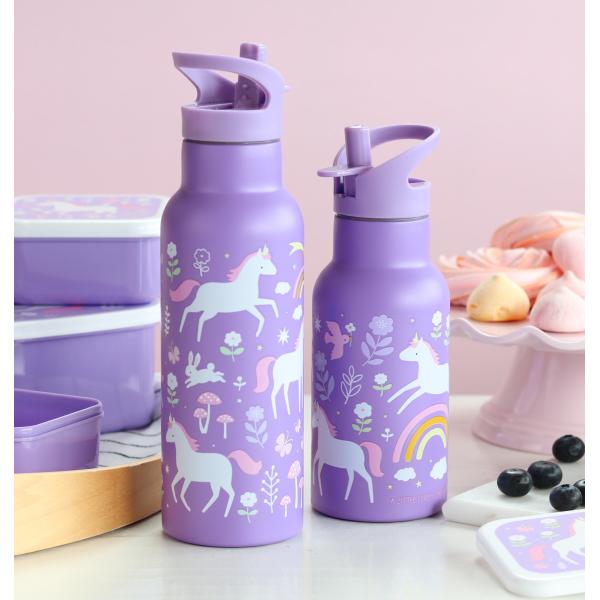 A Little Lovely Company - nerezová láhev na pití, 500 ml - jednorožci a duha (obrázek 6)