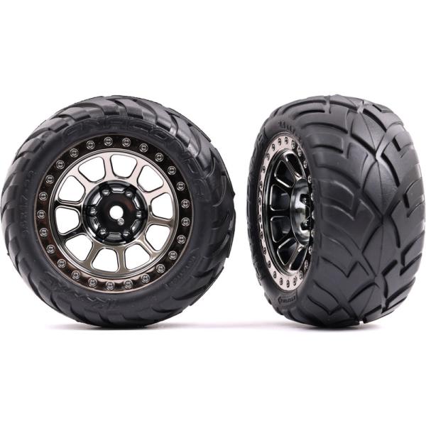 Traxxas kolo 2.2", disk černě chromovaný, pneu Anaconda (2) (zadní)