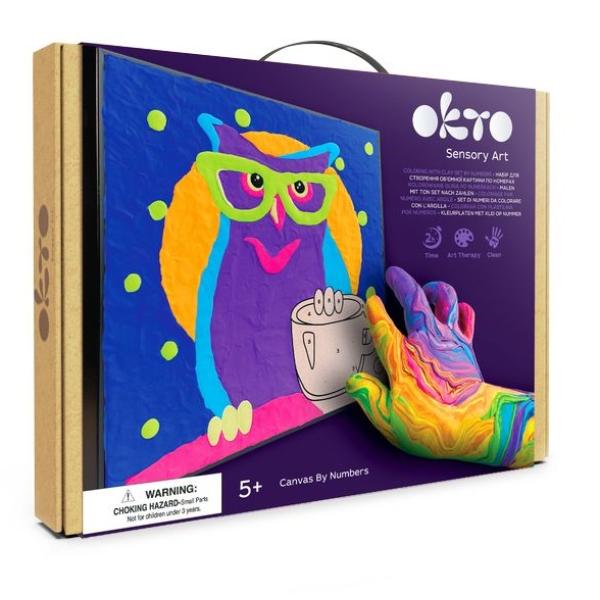 OKTO Sova výtvarná sada malovania na plátno 29x29 cm