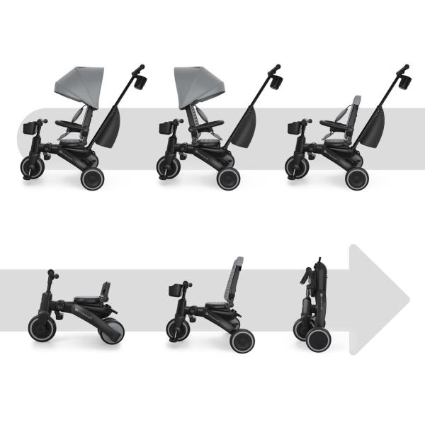 KINDERKRAFT Tříkolka Jazz 3 Grey, 9m+ (obrázek 5)