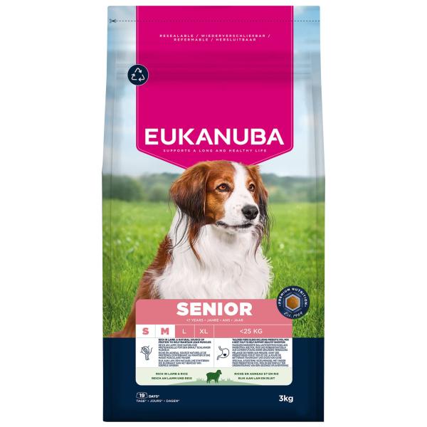 Krmivo EUKANUBA Senior Small and Medium bohaté na jehněčí 3 kg (obrázek 9)