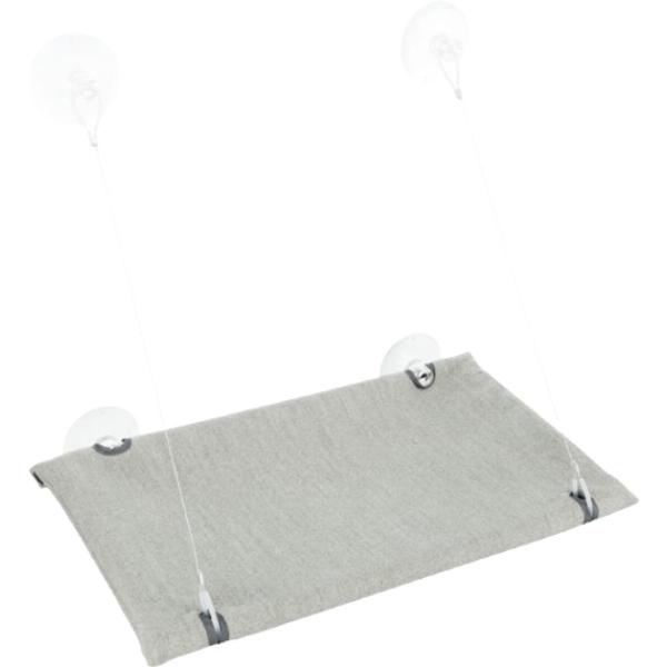 Okenní plošina, velur, 50 × 30 cm, šedá