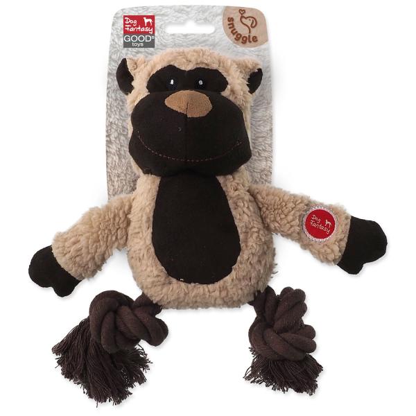 Hračka Dog Fantasy Snuggle mix zvířat s uzly a pískátkem 21cm (obrázek 5)