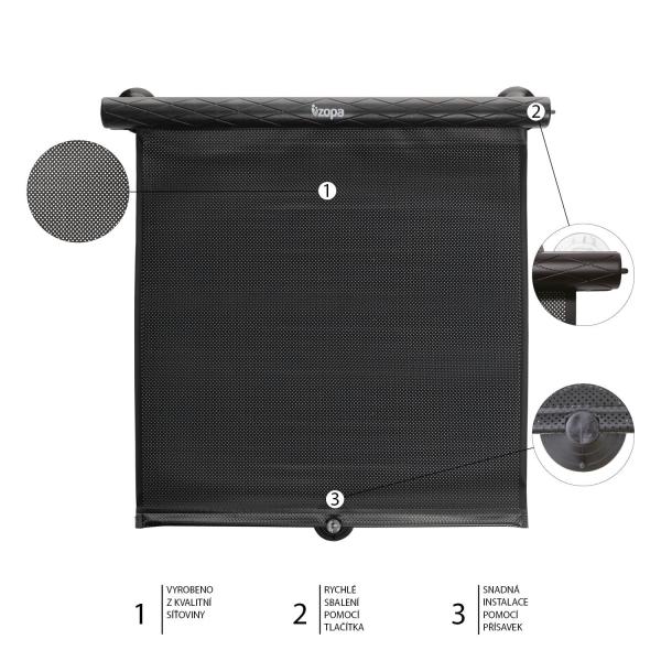 Sluneční clona rolovací - deluxe (obrázek 3)