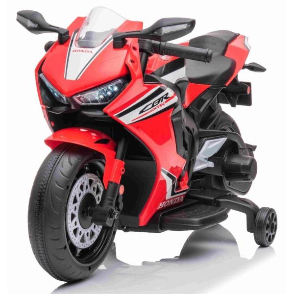 Elektrická Motorka HONDA CBR 1000RR, Licencované, 12V baterie, Plastová kola, červená