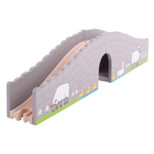 Bigjigs Rail Farma most s tunelem