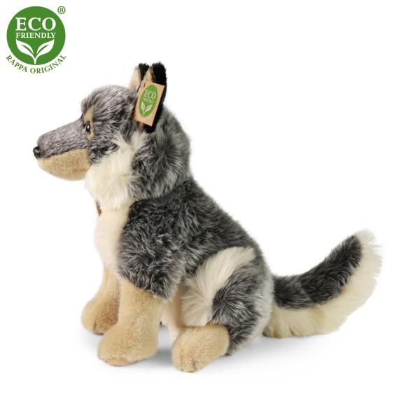 Plyšový vlk sedící 28 cm ECO-FRIENDLY (obrázek 3)
