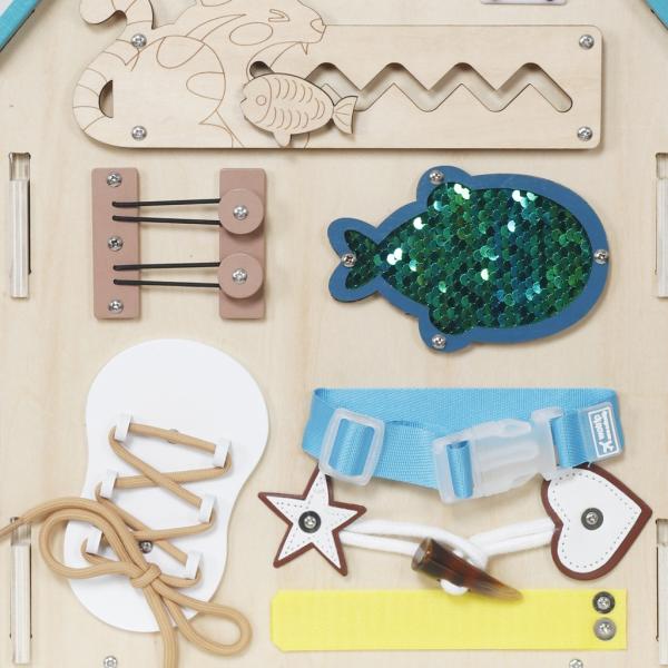 2Kids Toys Activity board Domeček tyrkysový (obrázek 3)