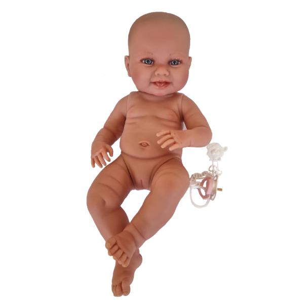 Llorens 738AB NEW BORN Holčička – realistická panenka miminko s celovinylovým tělem