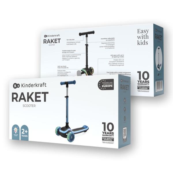 KINDERKRAFT Koloběžka tříkolová Raket Blue (obrázek 8)