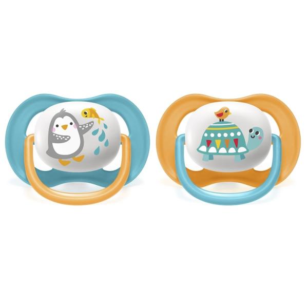 Philips AVENT Dudlík Ultra air zvířátko 6-18m chlapec 2 ks