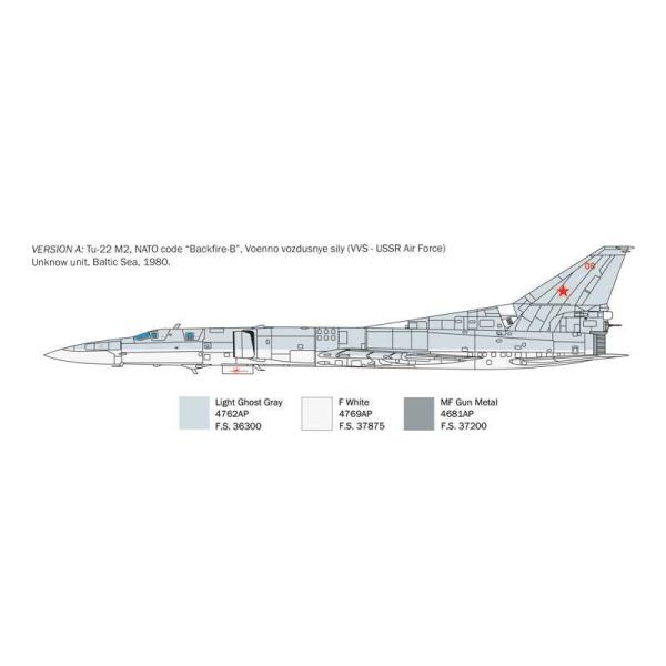 Model Kit letadlo 1440 - Tu-22 M3 BACKFIRE C (1:72) (obrázek 4)
