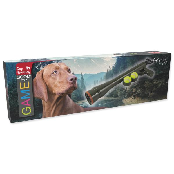 Hračka Dog Fantasy puška na střílení tenisáků, 2ks tenisák 58,6x8,8cm (obrázek 5)