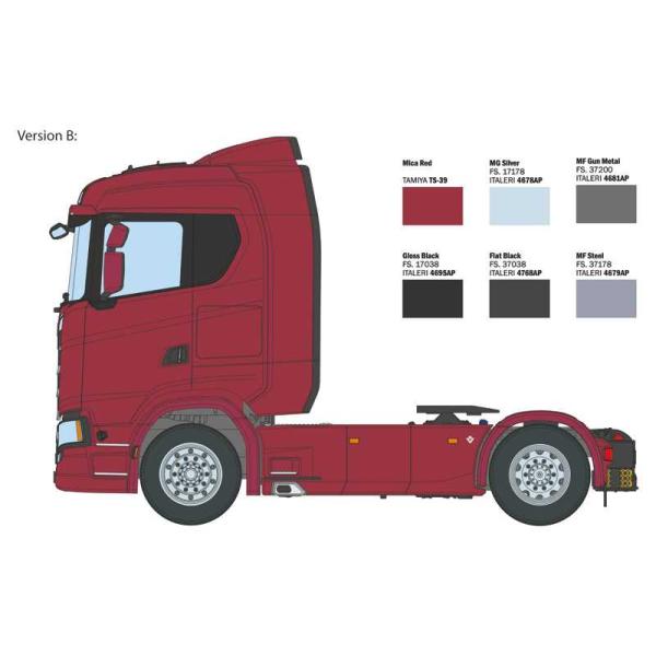 Model Kit truck 3971 - Scania S770 4x2 Normální Střecha "Šedá Kabina" (1:24) (obrázek 6)