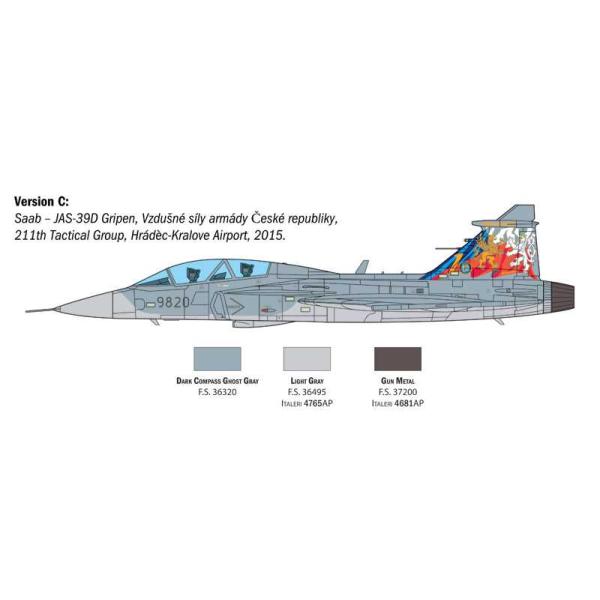 Model Kit letadlo 2664 - JAS 39 GRIPEN TWIN SEATER (1:48) (obrázek 6)