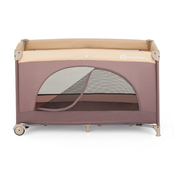PETITE&MARS Postýlka cestovní Nyja Elegant Dreamlines Mocha (obrázek 3)