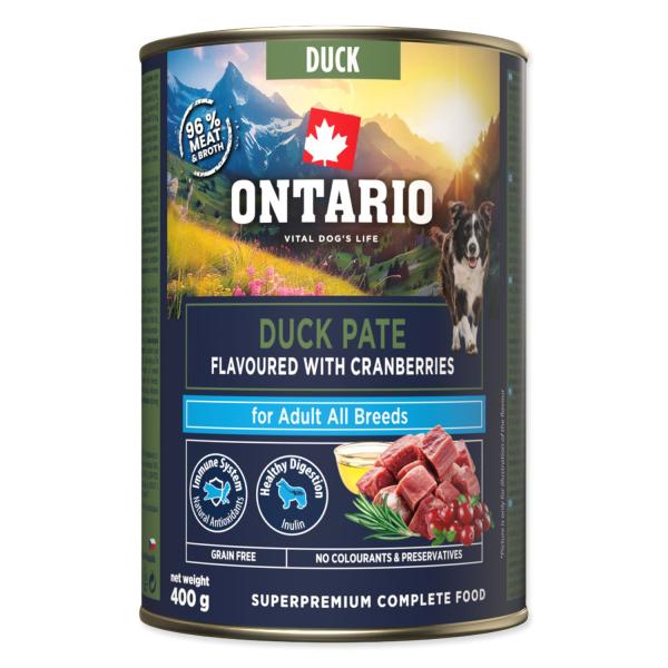Konzerva Ontario Adult kachní paštika s příchutí brusinek 400g (obrázek 3)