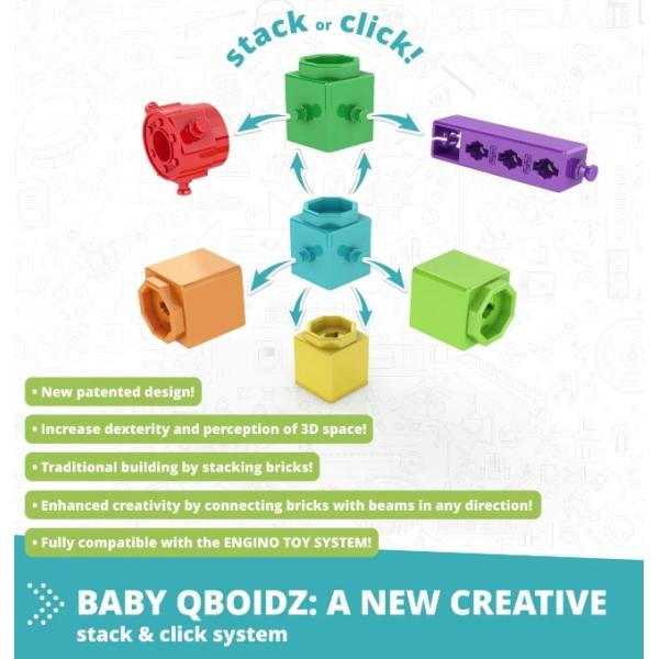 Engino BABY QBOIDZ - Moje první kroky - velký set (v plastové vaničce) (obrázek 3)