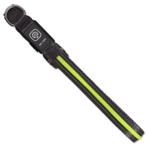 Obojek Dog Fantasy USB LED nylonový svítící S-M zelený 1,9x35-50cm (obrázek 4)