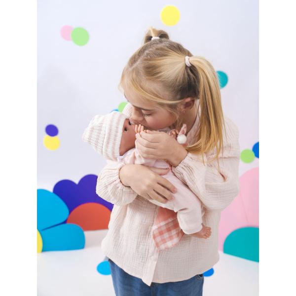 Llorens 63812 NEW BORN - realistická panenka miminko se zvuky a měkkým látkovým tělem (obrázek 9)