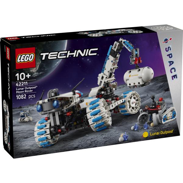 Lego Technic Veicolo Spaziale Rover Lunare Lunar Outpost - Giocattolo Interattivo Stem Con Braccio, Pannelli Solari E Modello Di Robot - Regalo Di Compleanno Per Bambini E Bambine Da 10 Anni - 42211-image