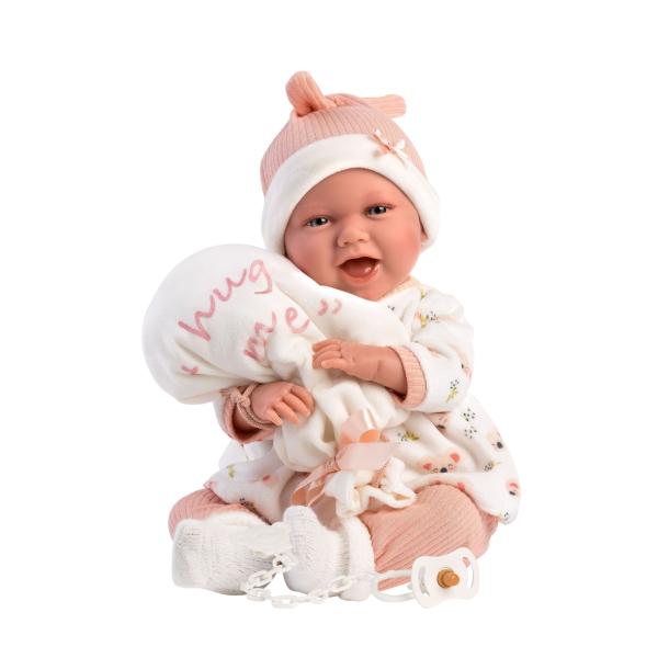 Llorens 740S NEW BORN 2 v 1 - realistická panenka miminko se zvuky a měkkým látkovým tělem (obrázek 11)