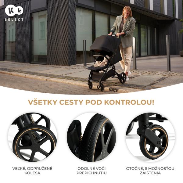 KINDERKRAFT SELECT Kočárek sportovní Mitzy Ink Black