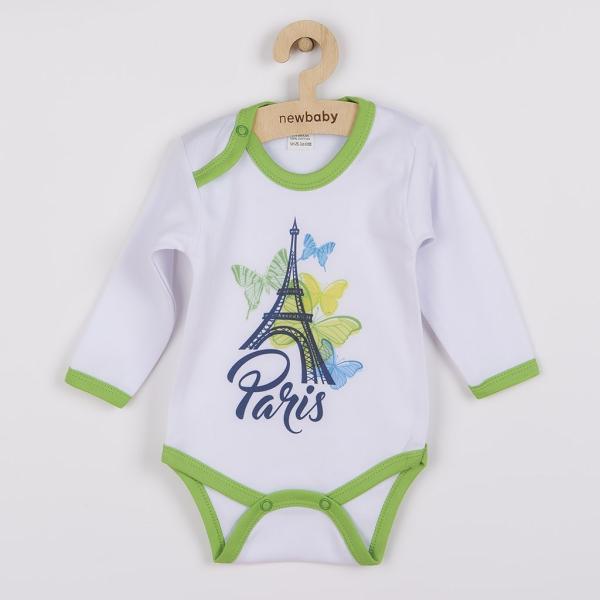 Dětské body s dlouhým rukávem New Baby Towns zelené 62 (3-6m)