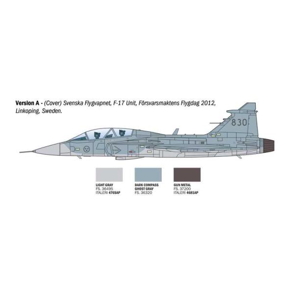 Model Kit letadlo 91216 - JAS-39 Twin Seater (1:72) (obrázek 4)