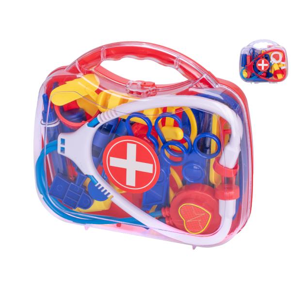 Doktorský set v kufríku 17ks 19x17cm 2 farby