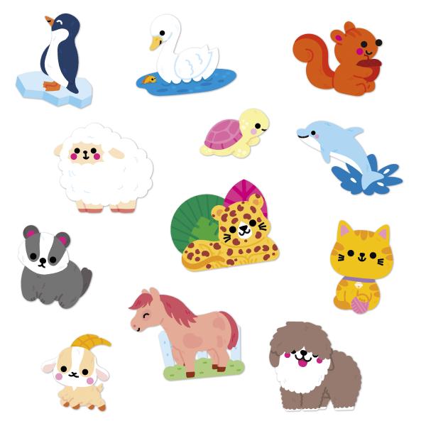 Janod Stickers Velké samolepky Zvířátka 50 ks od 18 měsíců (obrázek 3)
