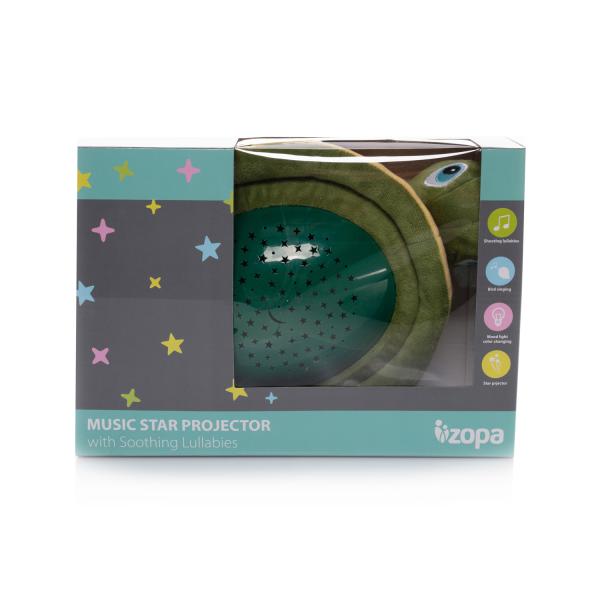 Plyšová hračka Želva s projektorem, Green