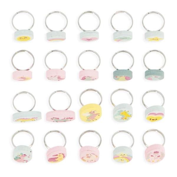 Janod Atelier Jednorožec Sada šperků Nastavitelné prsteny 20 ks