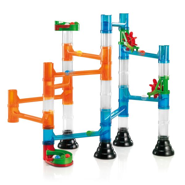 Quercetti Migoga Marble Run – kuličková dráha – transparentní – 45 ks