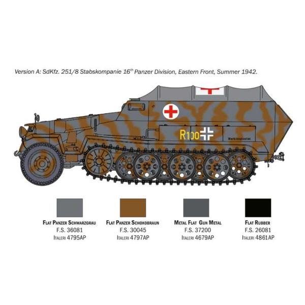 Model Kit military 7077 – Sd.Kfz. 251/8 Ambulance (1:72)