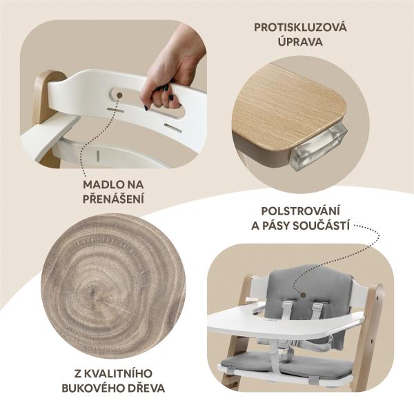 Dřevěná jídelní židle Clipp &amp; Clapp, černá (obrázek 4)