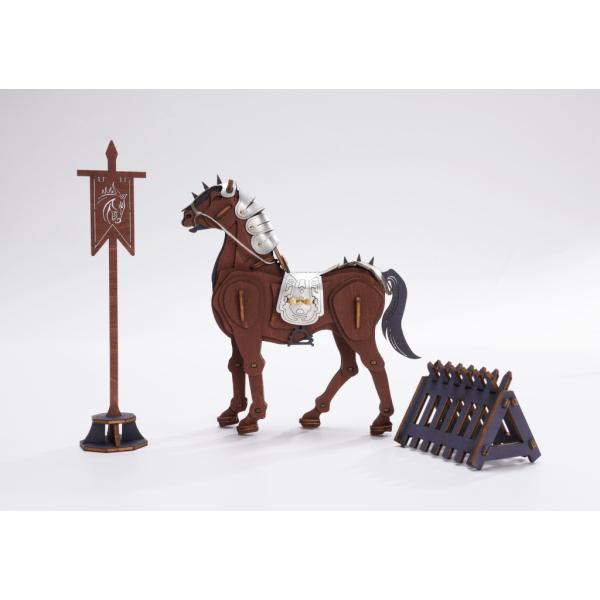 RoboTime Dřevěná skládačka Bojovný kůň