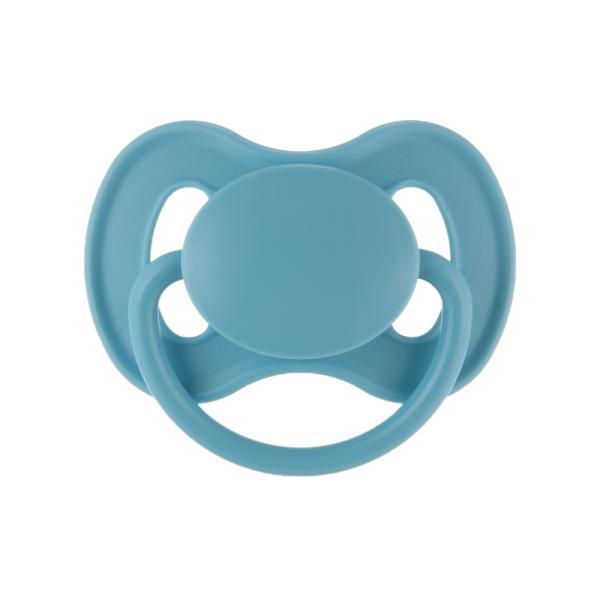CANPOL BABIES Dudlík kaučukový s kulatou špičkou Nude 0-6m modrý