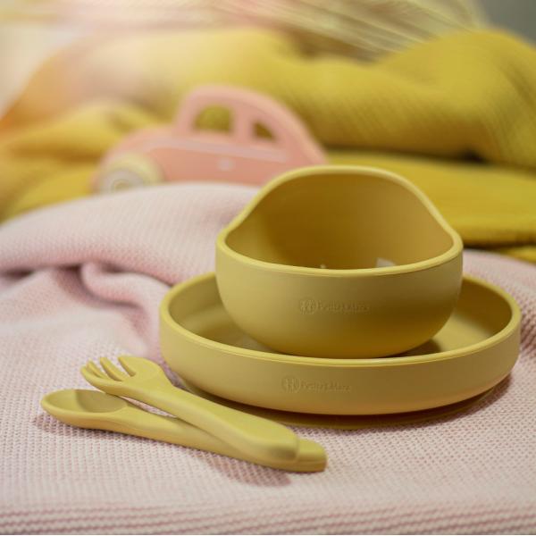 PETITE&MARS Miska silikonová s přísavkou TAKE&MATCH Intense Ochre 6m+ (obrázek 9)