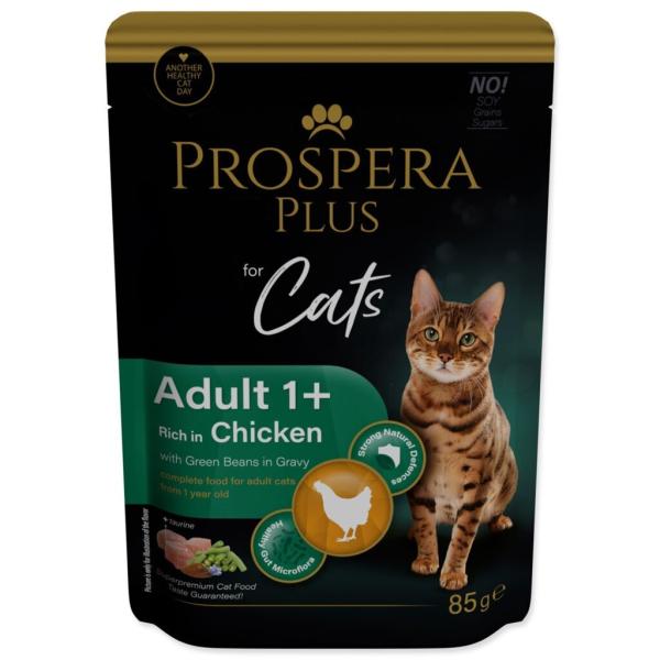 Kapsička Prospera Plus Adult 1+, Kuřecí, Fazole 85g