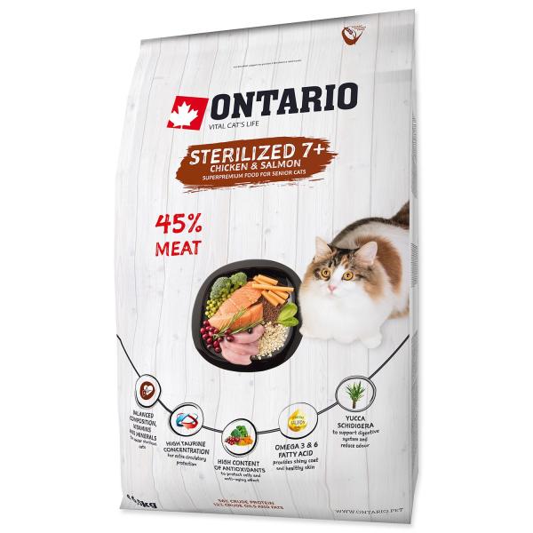 Krmivo Ontario Cat Sterilised 7+6,5kg (obrázek 3)
