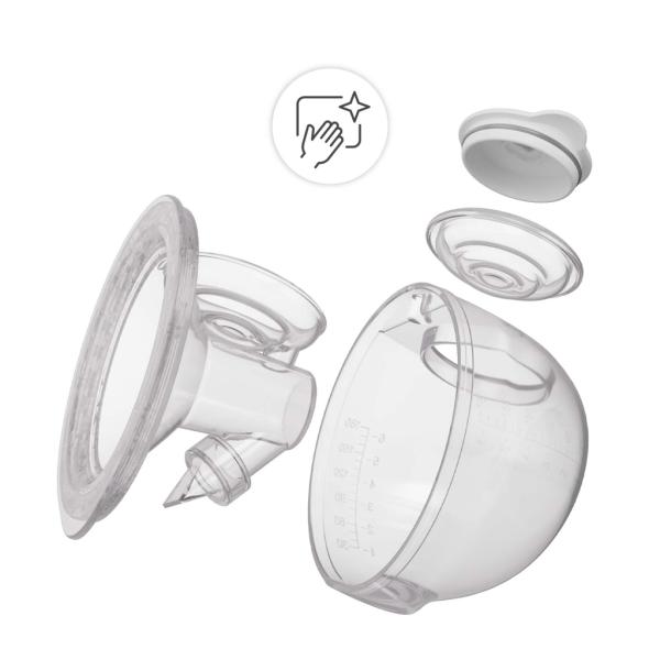 KINDERKRAFT Odsávačka mateřského mléka Double Hands-free Gentle Flow Gold (obrázek 7)