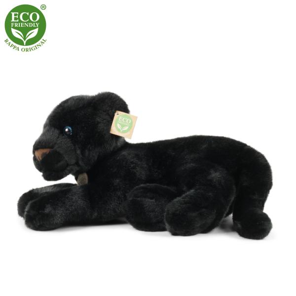 Plyšový černý panter ležící 34 cm ECO-FRIENDLY (obrázek 3)