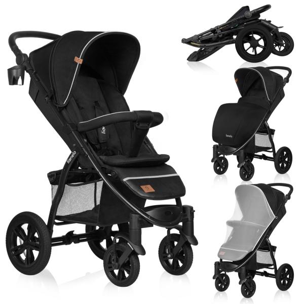 Lionelo Kočík športový Annet Tour Black Carbon