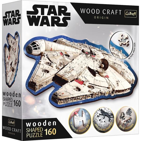 Trefl Dřevěné puzzle 160 dílků - Millennium Falcon