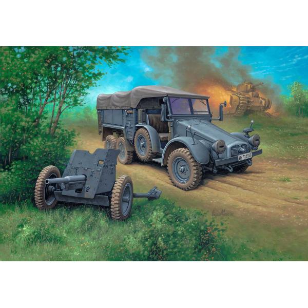 ModelSet military 63344 - Krupp Protze Kfz 69 s 3,7cm Pak (1:76) (obrázek 5)