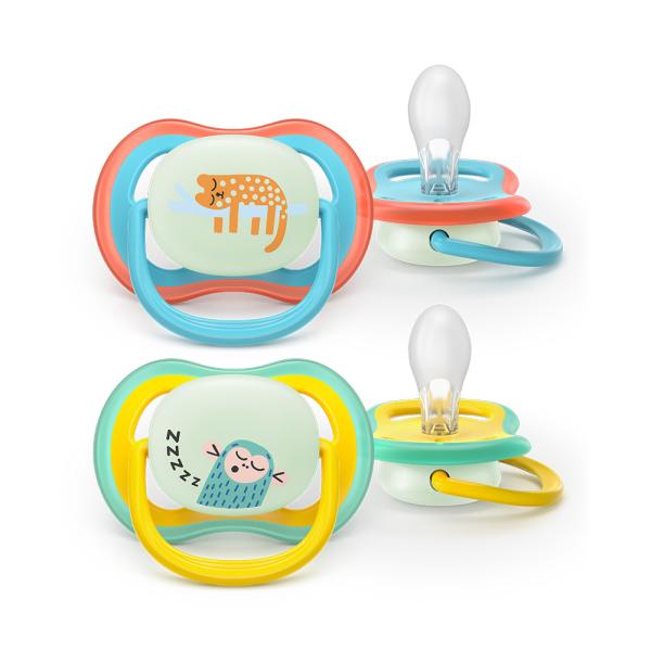 Philips Avent Dudlík ultra air noční 18+m 2 ks